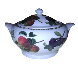 Royal Horticultural Society Fruit Design Ceramic Covered Veg Serving Bowl W Lid